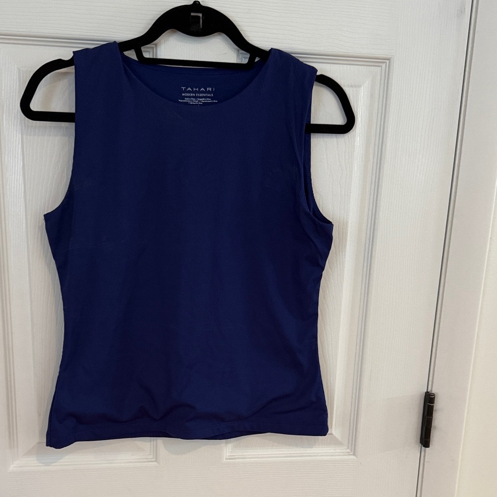 Tahari Women's Deep Blue Tank Top